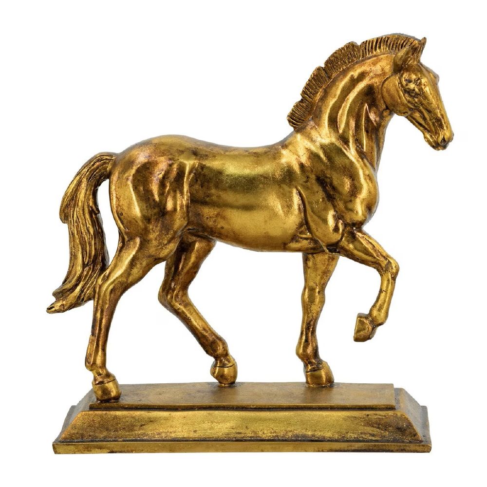 Gold Horse Sculpture