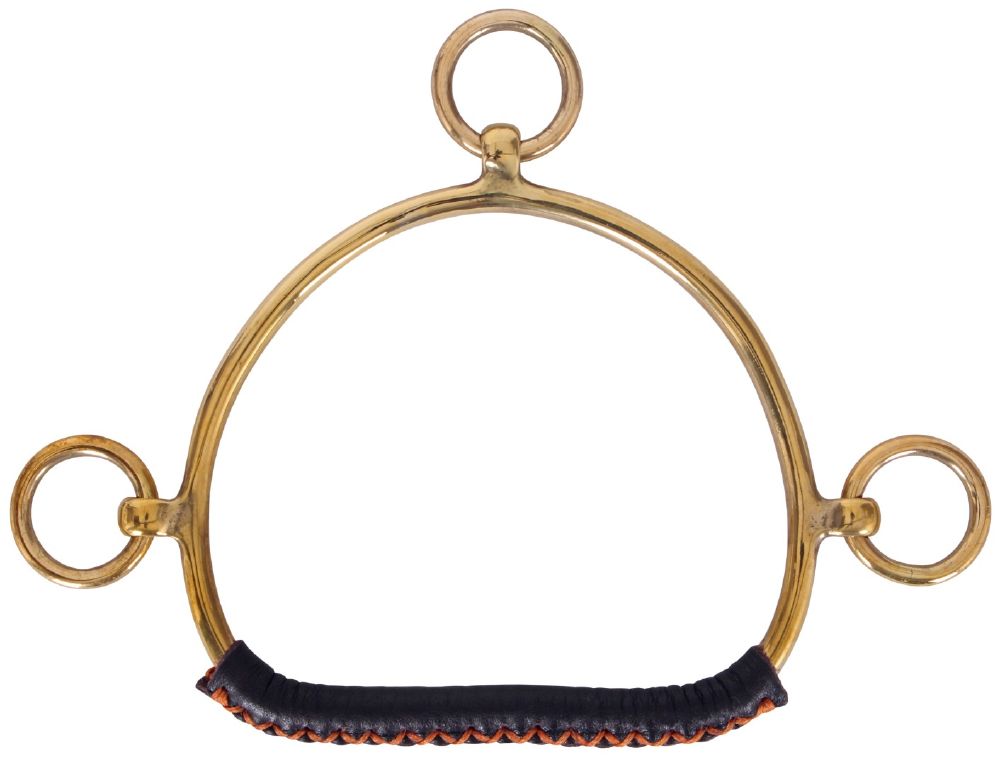 Flair Leather Covered Brass Anti Rearing Bits