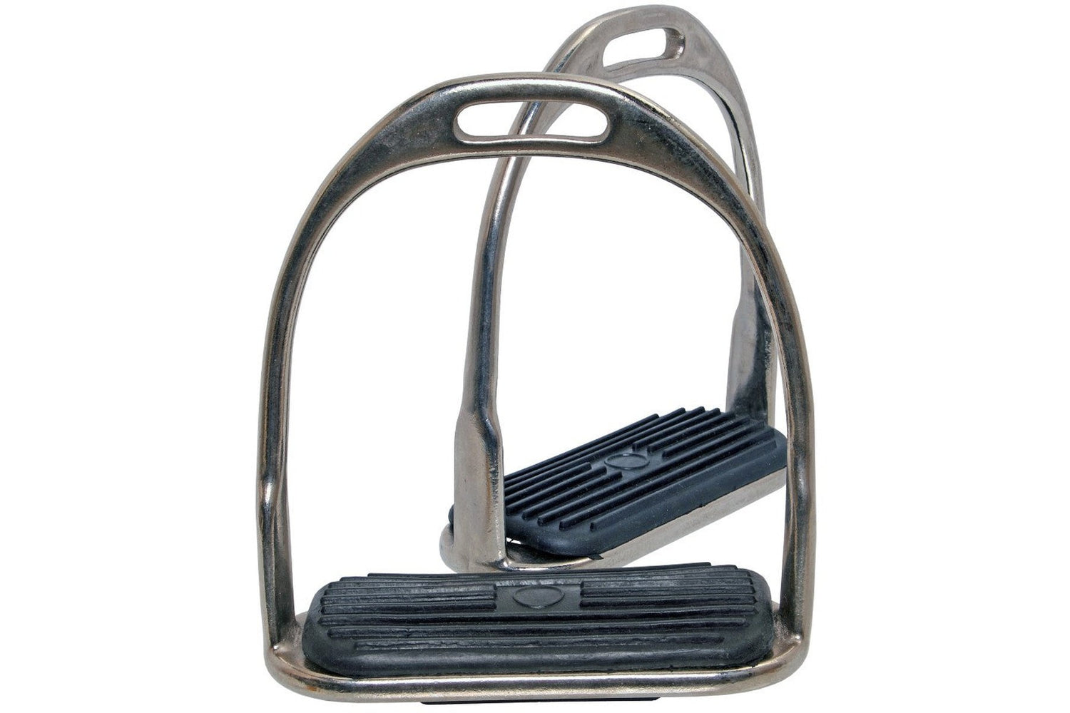 Blue Tag NP Stirrup Irons fitted with Rubber Treads