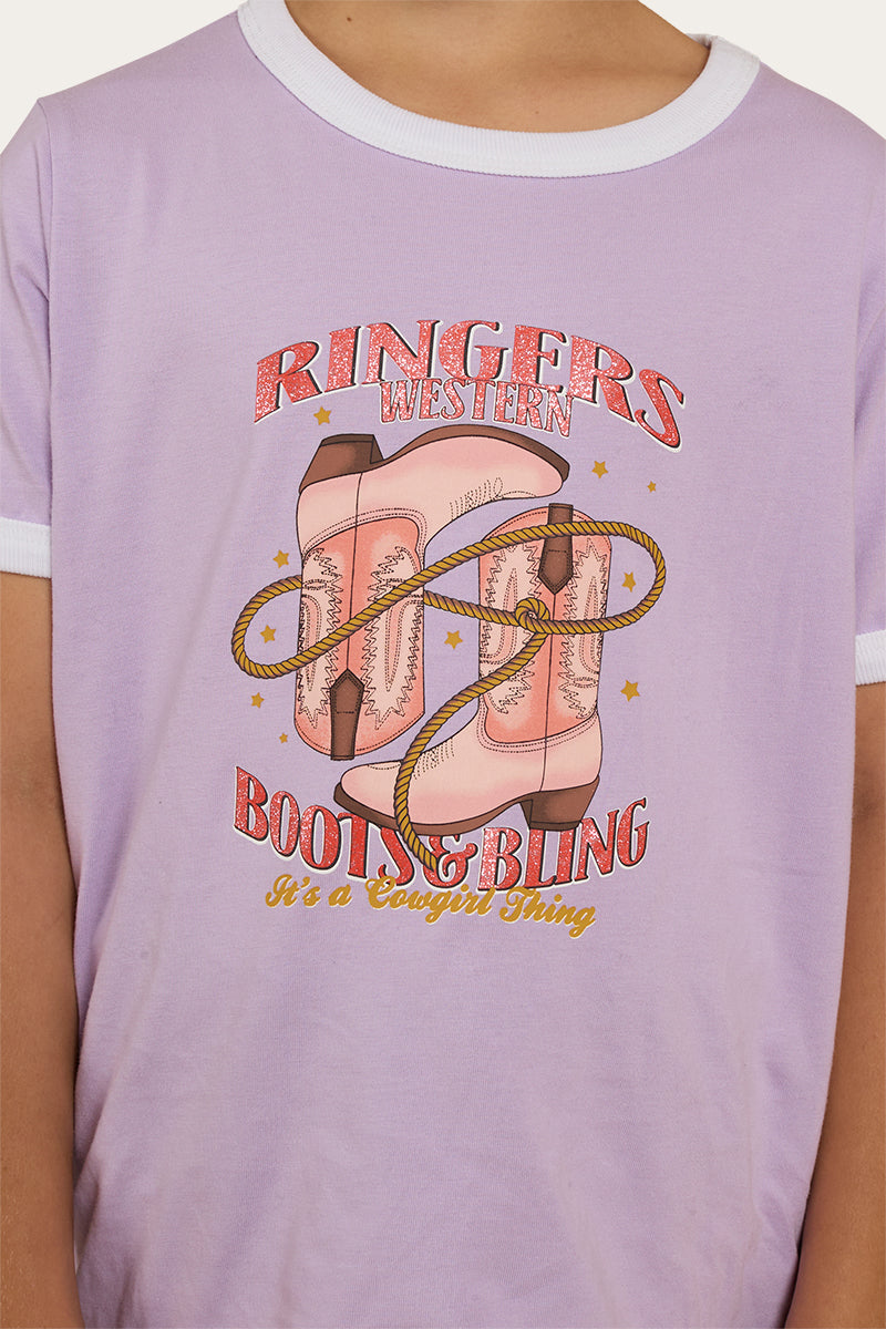 Ringers Western Boots and Bling Kids Ringer T-Shirt