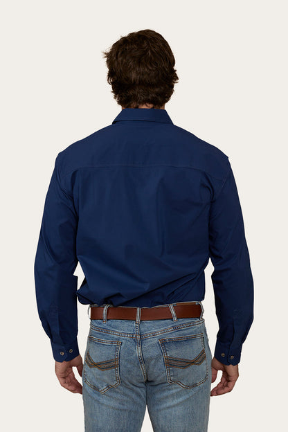 Ringers Western King River Mens Half Button Coolmax Work Shirt