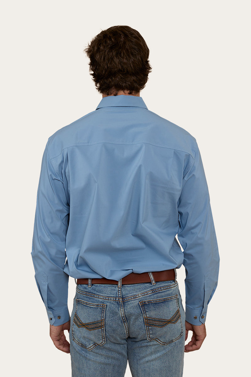 Ringers Western King River Mens Half Button Coolmax Work Shirt