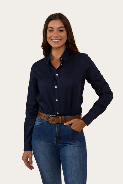 Ringers Western Hayley Womens Relaxed Linen Dress Shirt