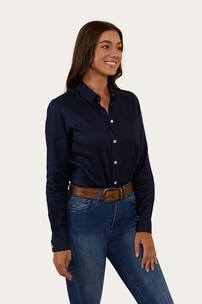 Ringers Western Hayley Womens Relaxed Linen Dress Shirt