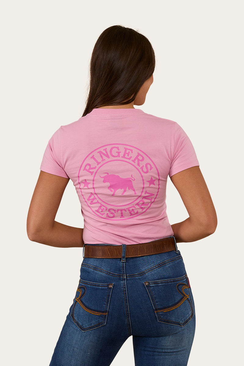 Ringers Western 
Signature Bull Womens Classic Fit T-Shirt - Pastel Pink/Candy