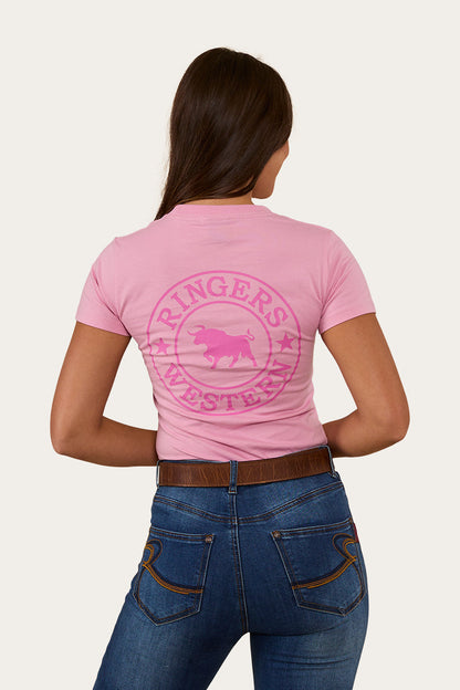Ringers Western 
Signature Bull Womens Classic Fit T-Shirt - Pastel Pink/Candy