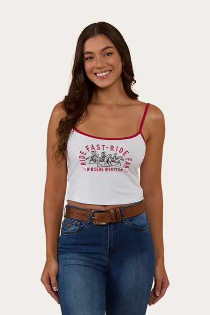 Ringers Western 
Ride Fast Ride Far Womens Tank - White