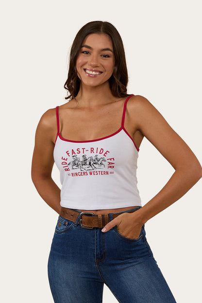 Ringers Western 
Ride Fast Ride Far Womens Tank - White