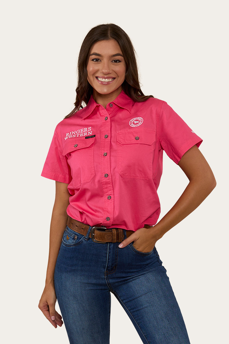 Ringers Western Signature Jillaroo Womens Full Button Short Sleeve Work Shirt