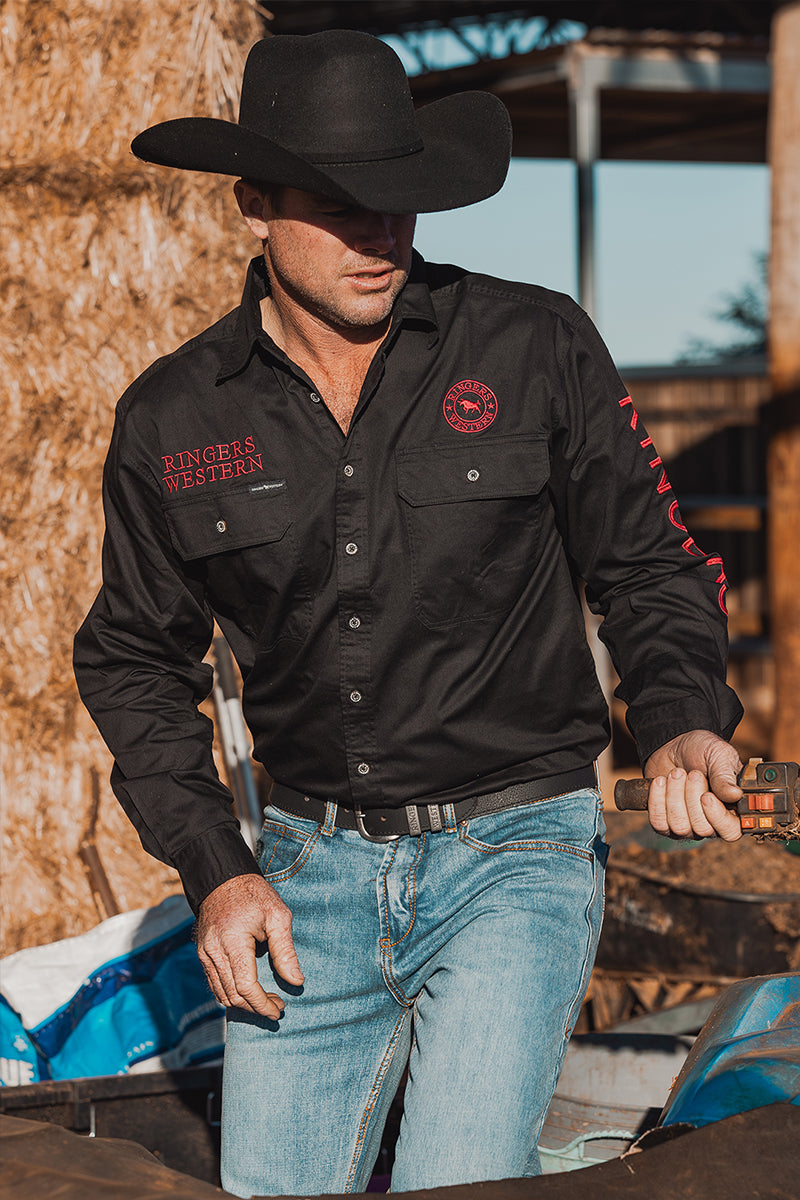 Ringers Western Hawkeye Mens Full Button Work Shirt