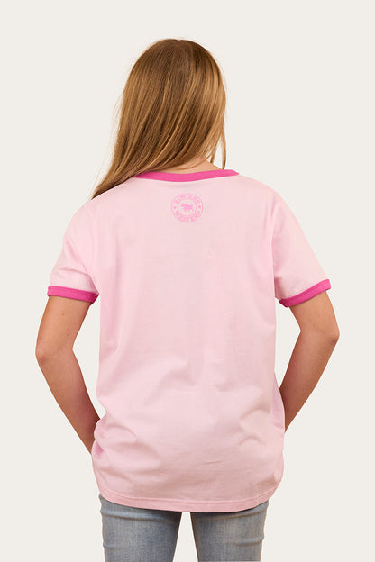 Ringers Western Howdy Cowgirl Kids Ringer T-Shirt