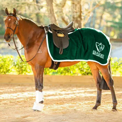BARE Equestrian Bespoke Australian Made Woollen Quarter Sheet - Green