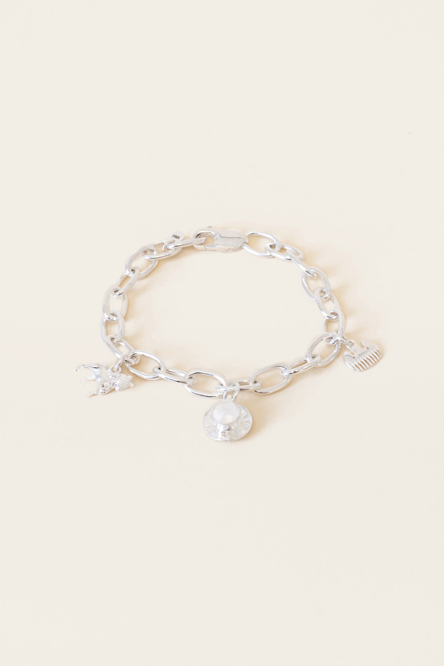 Whistle &amp; Pop Heritage Round Link Chain Bracelet