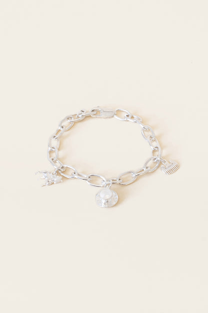 Whistle &amp; Pop Heritage Round Link Chain Bracelet