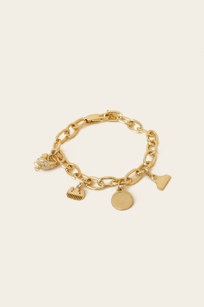 Whistle &amp; Pop Heritage Round Link Chain Bracelet