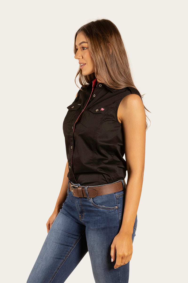 Ringers Western 
Pentecost River Womens Sleeveless Work Shirt - Black