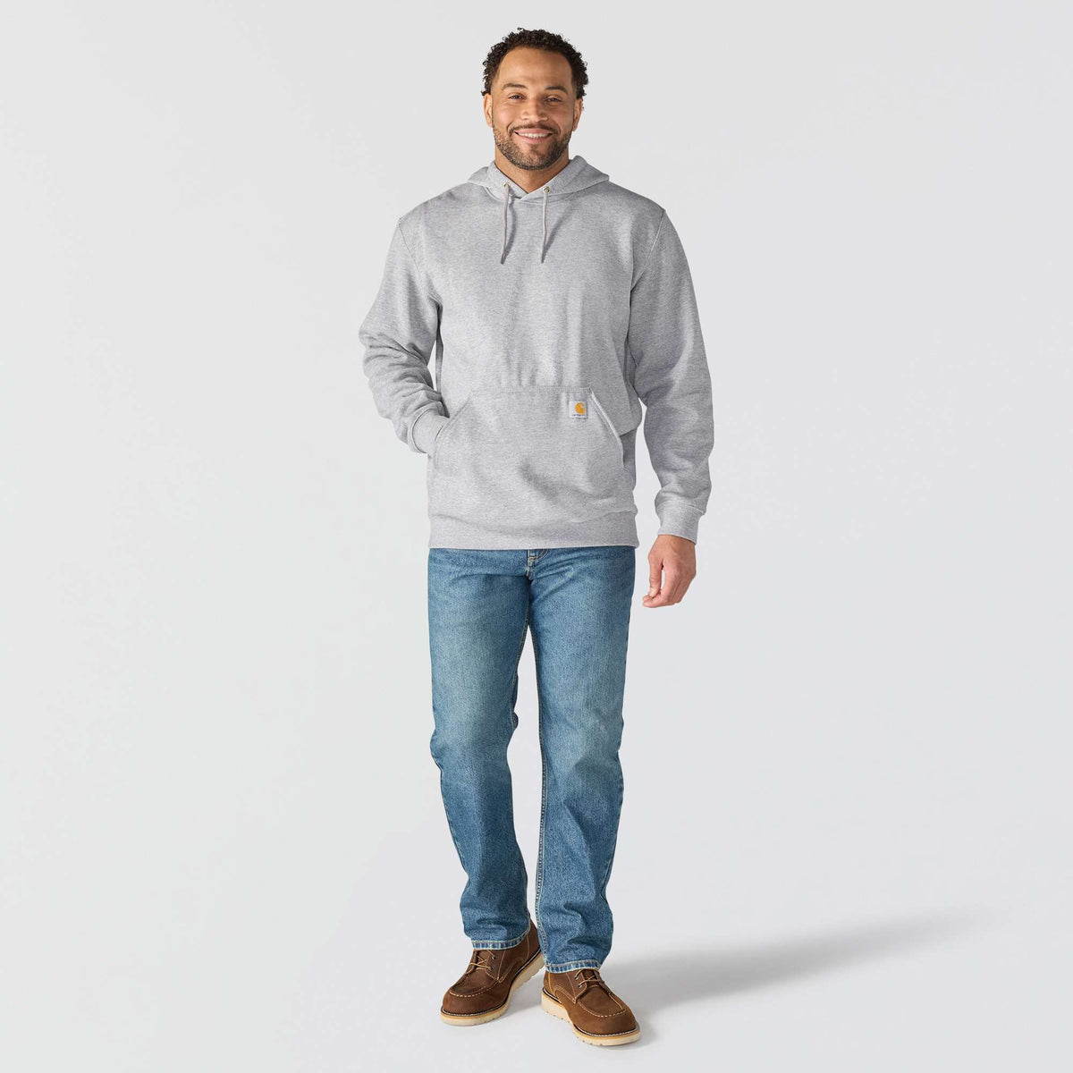 Carhartt Loose Fit Midweight Hooded Sweatshirt - Heather Grey