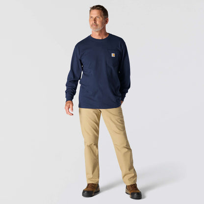 Carhartt Workwear Long Sleeve Pocket T Shirt - Navy