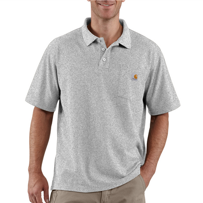 Carhartt Pique Pocket Polo - Heather Grey