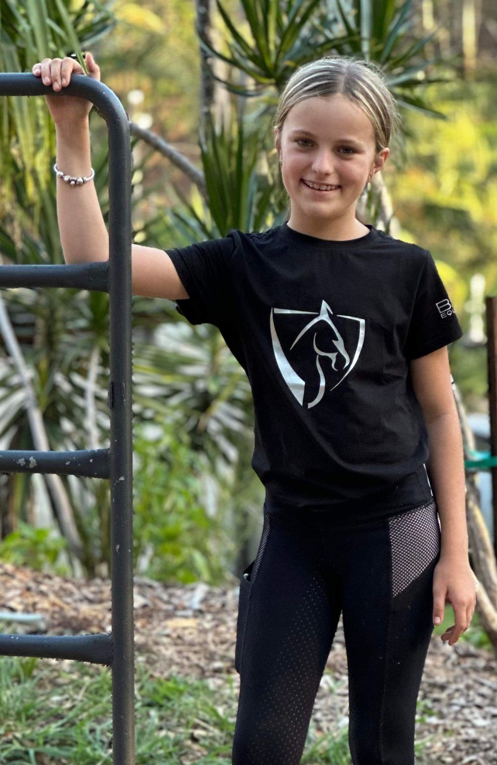BARE Equestrian Youth Silver Logo T-Shirt