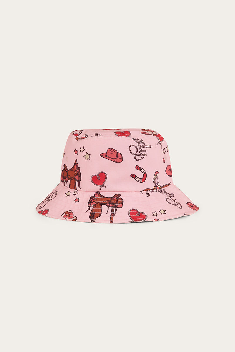 Ringers Western Mini Cowgirl Kids Reversible Bucket Hat