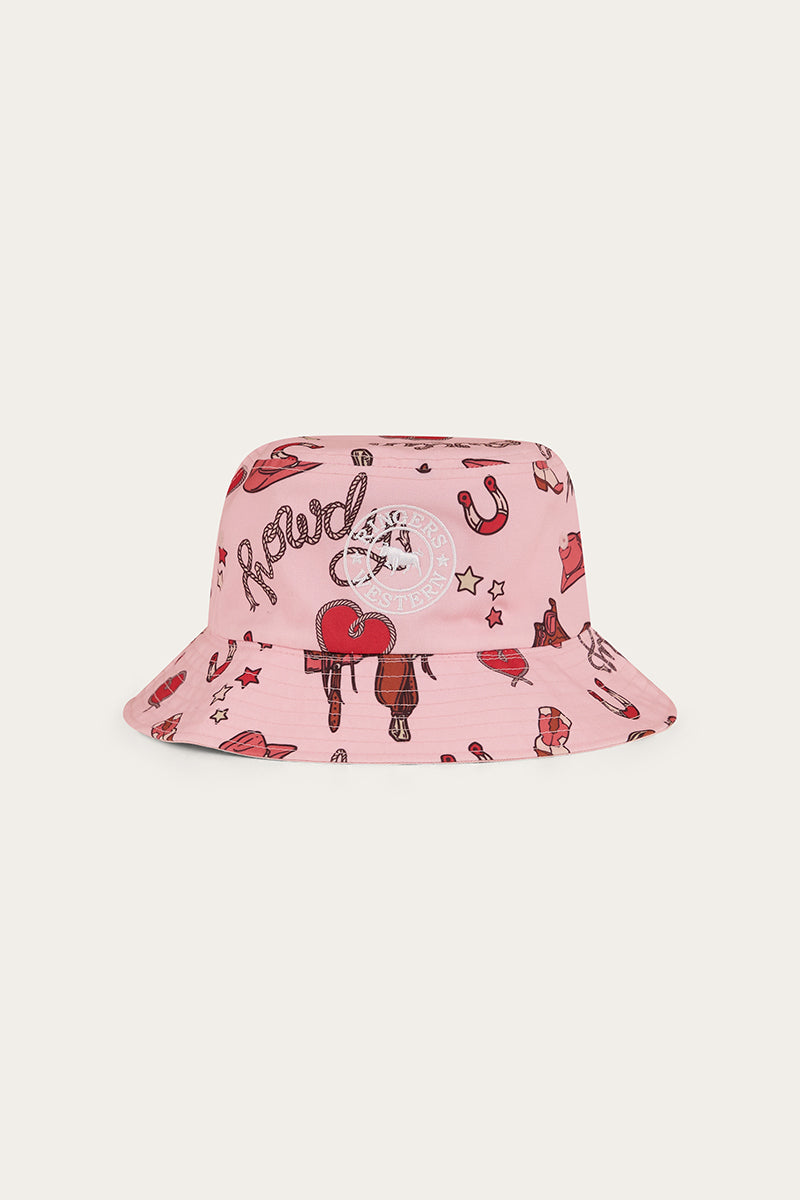Ringers Western Mini Cowgirl Kids Reversible Bucket Hat