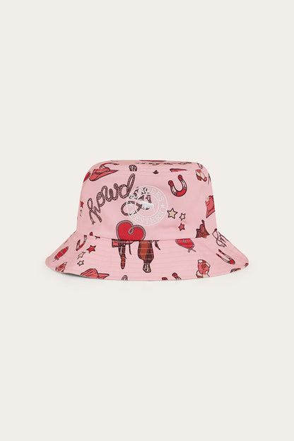 Ringers Western Mini Cowgirl Kids Reversible Bucket Hat