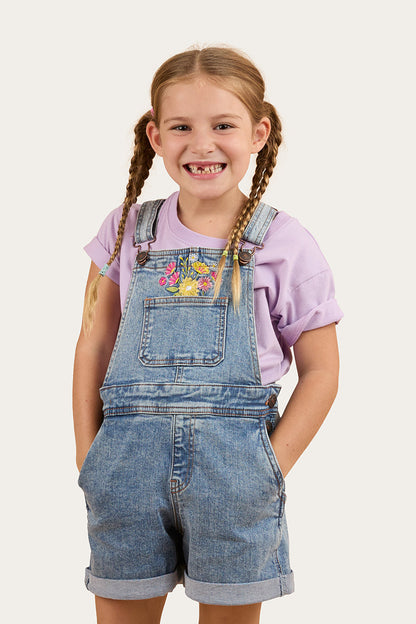 Ringers Western Dahlia Kids Denim Short Overall