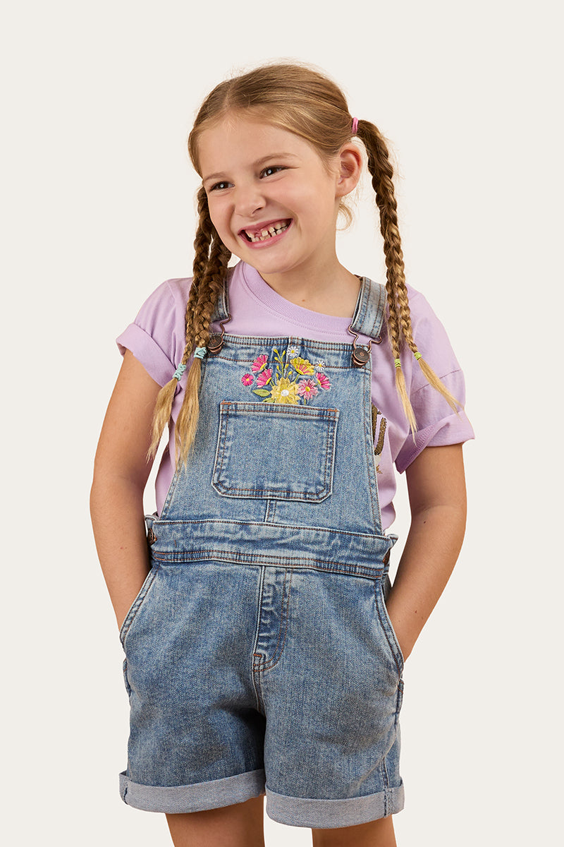 Ringers Western Dahlia Kids Denim Short Overall