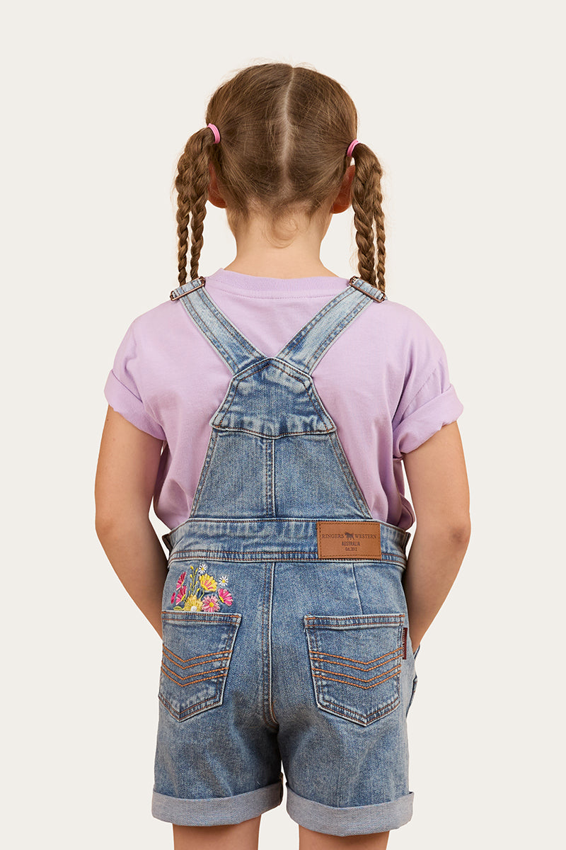 Ringers Western Dahlia Kids Denim Short Overall