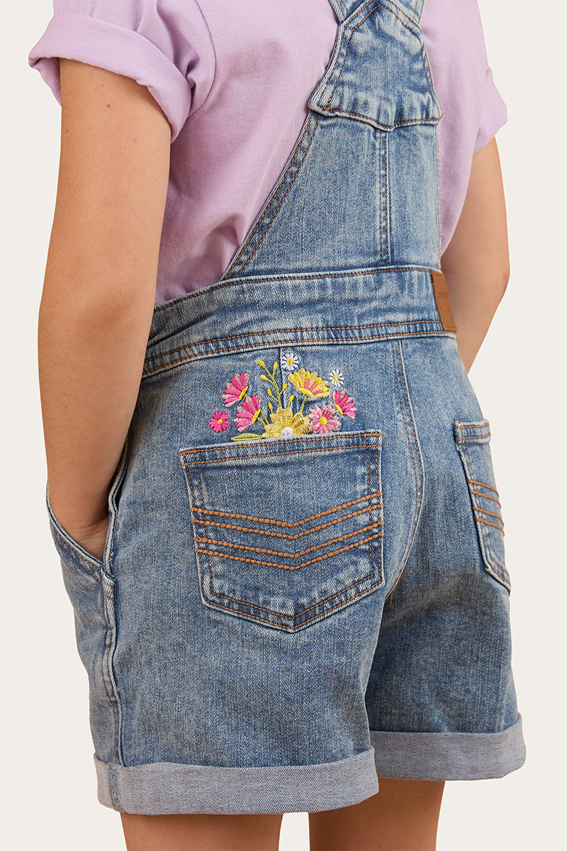 Ringers Western Dahlia Kids Denim Short Overall