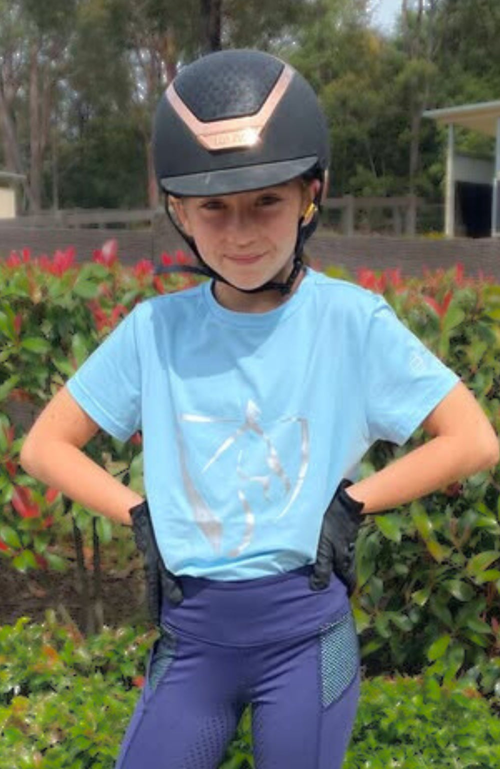 BARE Equestrian Youth Silver Logo T-Shirt