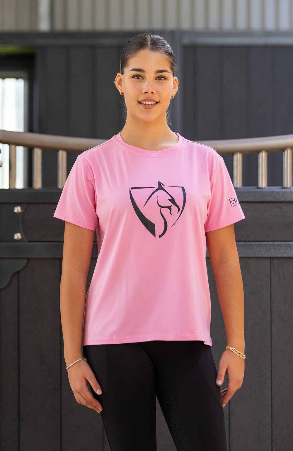 BARE Equestrian Black Logo T-Shirt