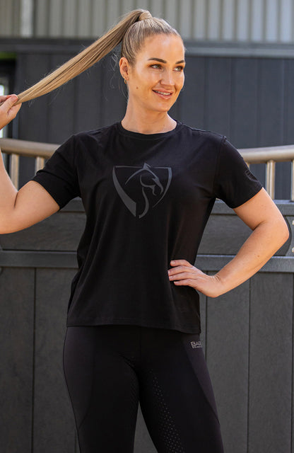 BARE Equestrian Youth Black Logo T-Shirt