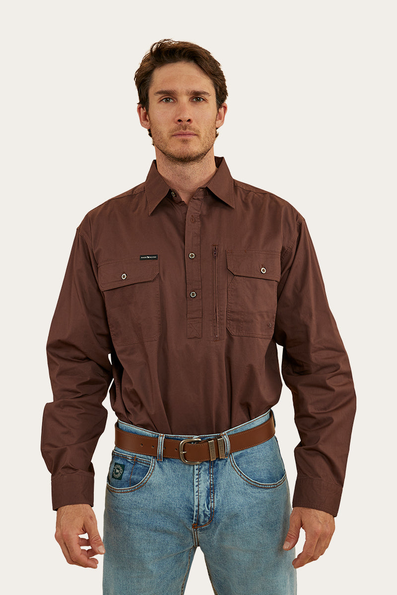 Ringers Western Tempest Mens Half Button Work Shirt