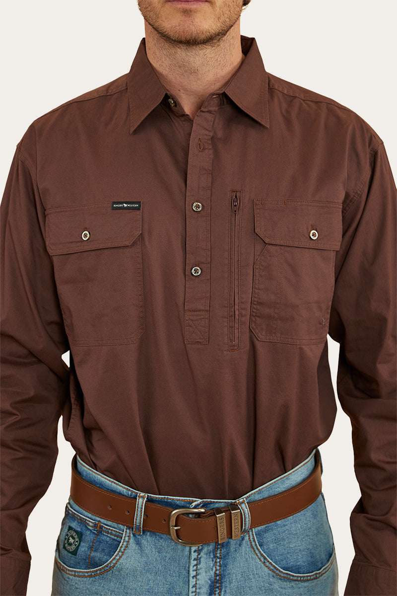 Ringers Western Tempest Mens Half Button Work Shirt