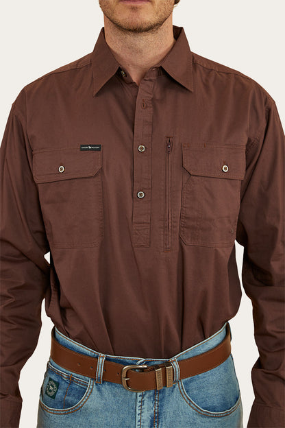 Ringers Western Tempest Mens Half Button Work Shirt