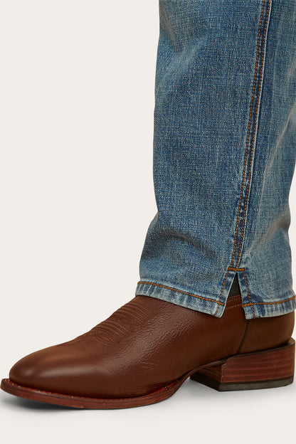 Ringers Western 
Muster Rodeo Mens Straight Leg Jeans - Mid Wash Blue