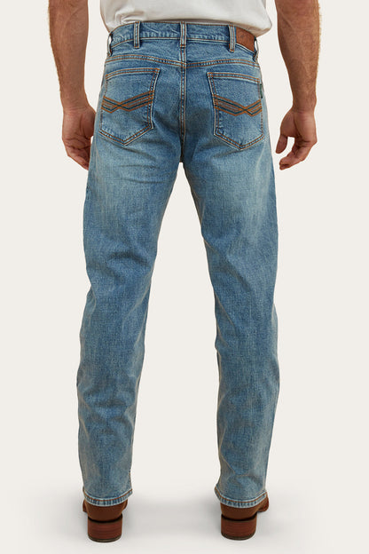 Ringers Western 
Muster Rodeo Mens Straight Leg Jeans - Mid Wash Blue