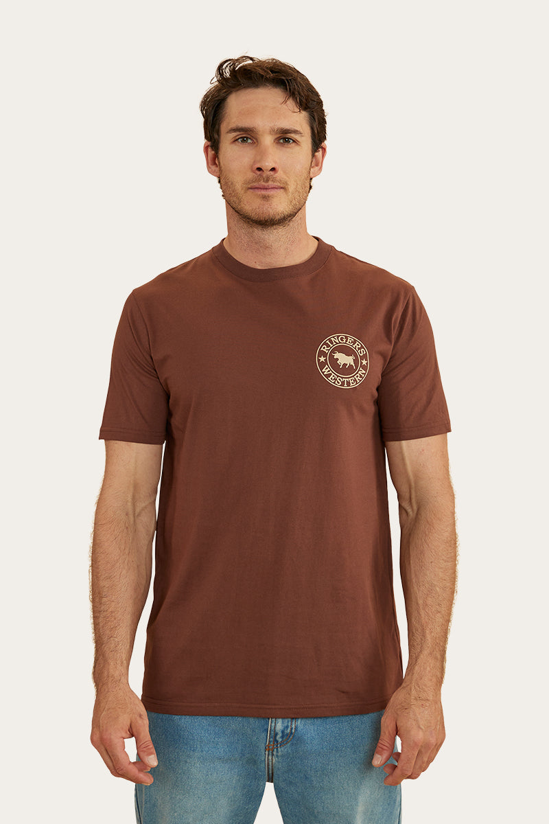 Ringers Western 
Signature Bull Mens Classic Fit T-Shirt - Chocolate/Dark Sand