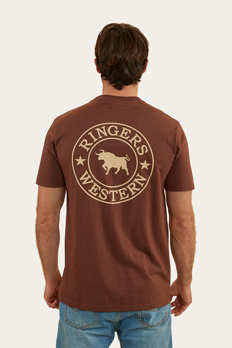 Ringers Western 
Signature Bull Mens Classic Fit T-Shirt - Chocolate/Dark Sand