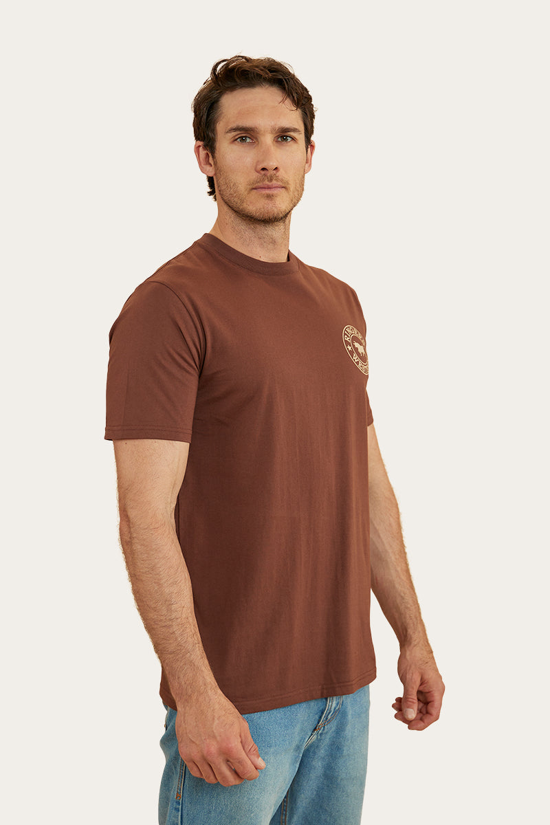 Ringers Western 
Signature Bull Mens Classic Fit T-Shirt - Chocolate/Dark Sand