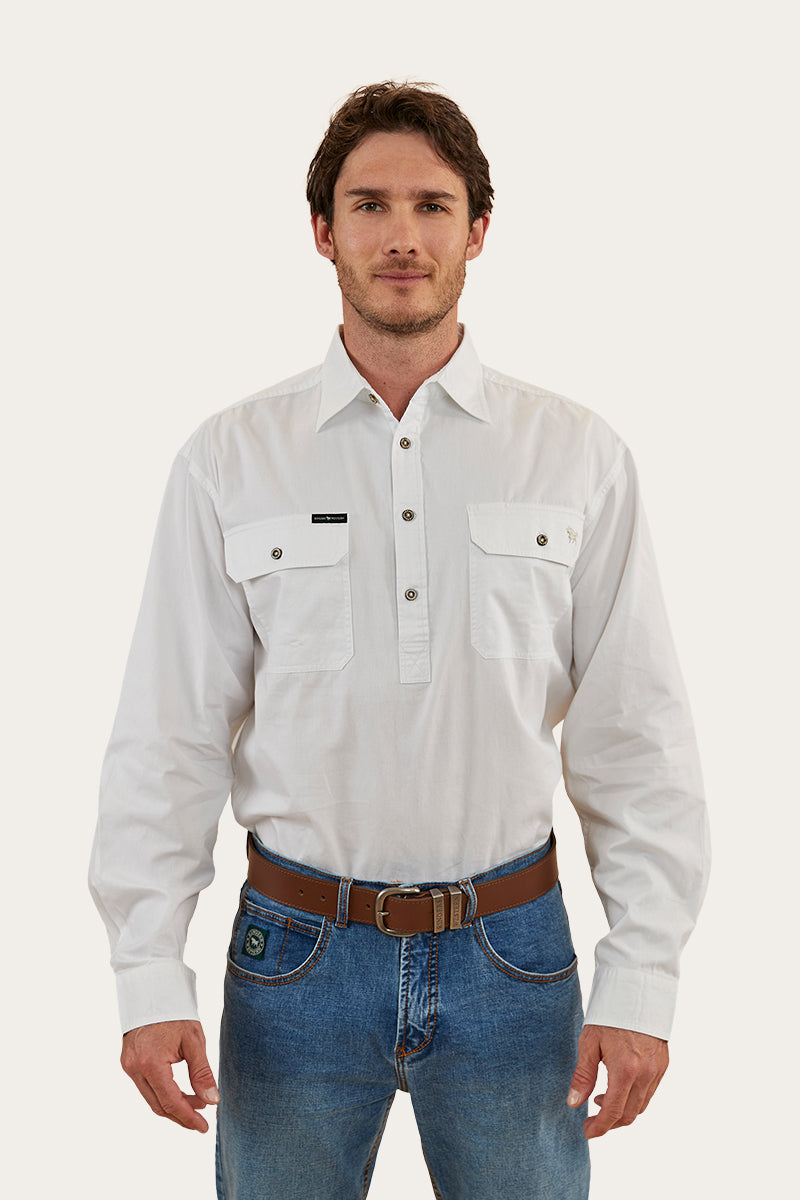 Ringers Western King River Mens Half Button Work Shirt