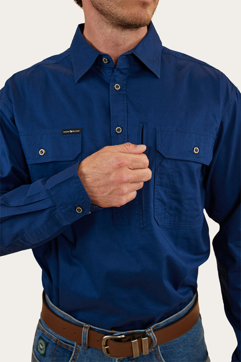Ringers Western Tempest Mens Half Button Work Shirt