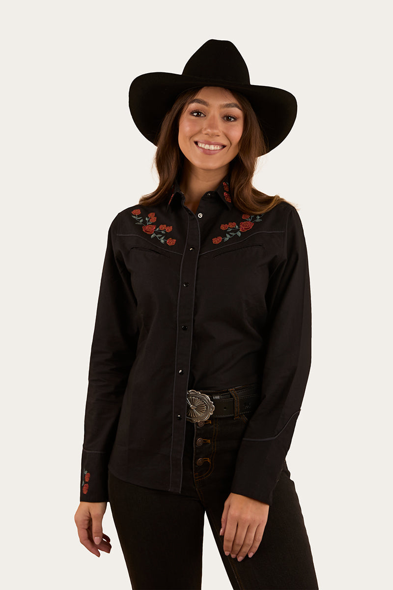 Ringers Western Midnight Rose Womens Western Shirt