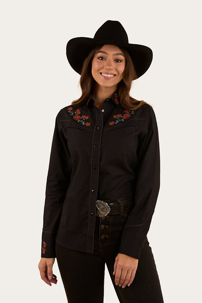 Ringers Western Midnight Rose Womens Western Shirt