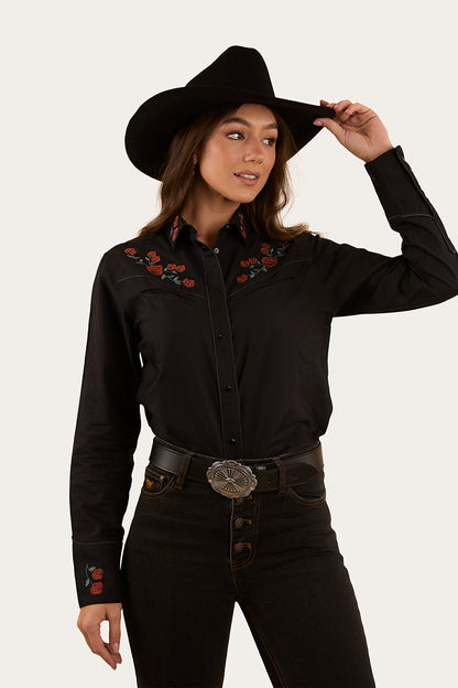 Ringers Western Midnight Rose Womens Western Shirt