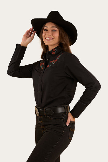Ringers Western Midnight Rose Womens Western Shirt