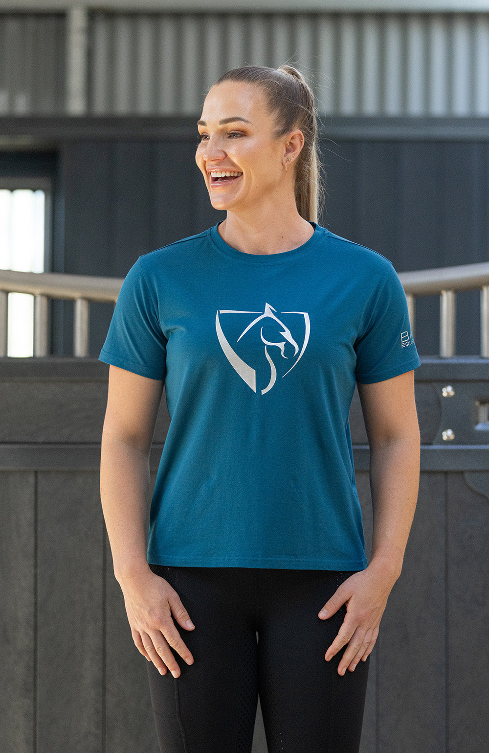 BARE Equestrian Silver Logo T-Shirt