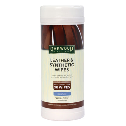 Oakwood Everyday Leather and Synthetic Wipes 30PK